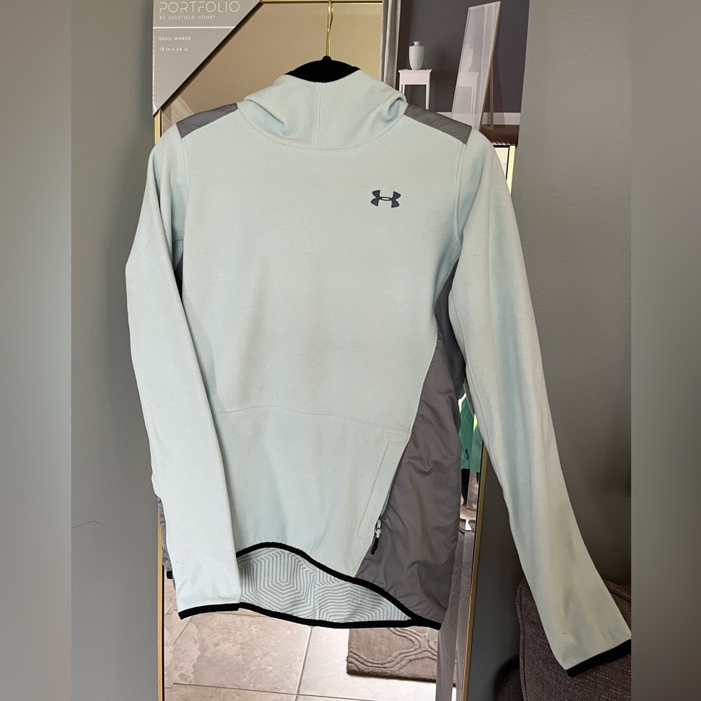 Under Armour Light Mint Green and Gray Women's Hooded Jacket
